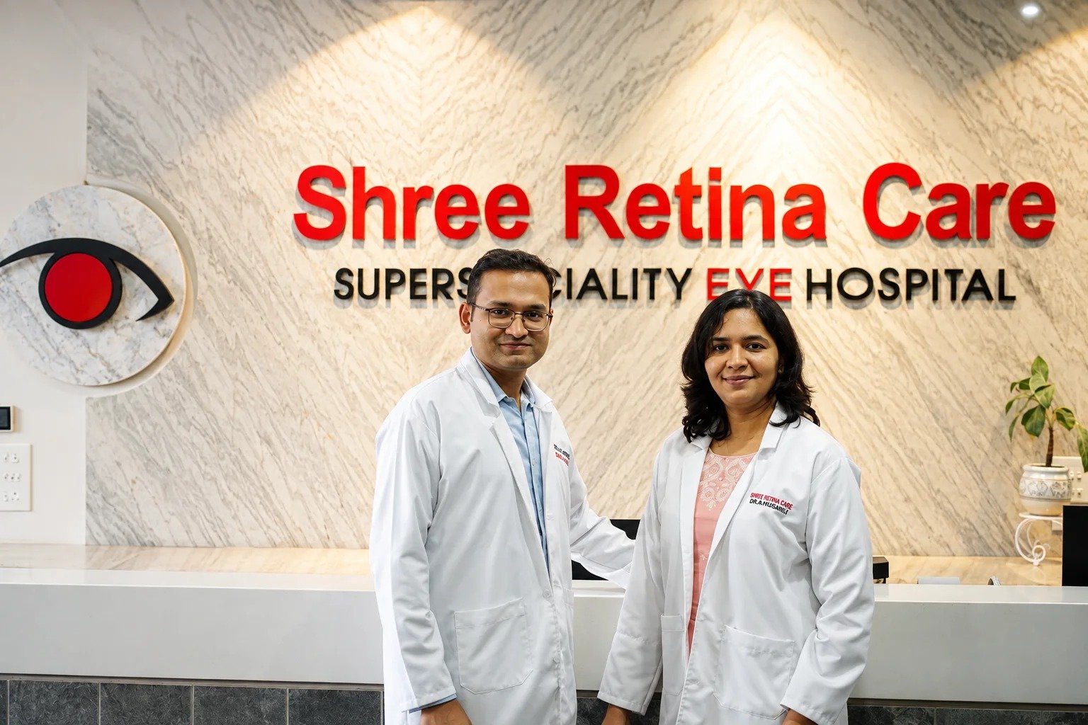 Doctors at Shree Retina Care reception